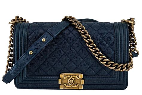 chanel boy navy blue caviar|Chanel Boy Bag online kaufen .